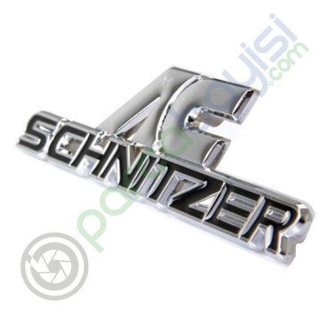 Ac Schnıtzer Metal 3D Amblem Logo Siyah Gri