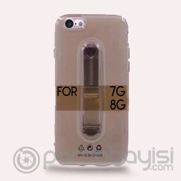 iPhone SE3-SE2 İPhone 8-7 Kılıf Selfie Yüzüklü Şeffaf Silikon Kılıf