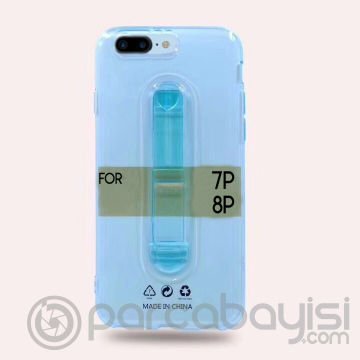 İphone 7 Plus,İphone 8 Plus Selfie Yüzüklü Şeffaf Silikon Kılıf