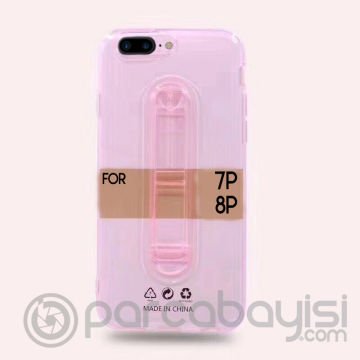İphone 7 Plus,İphone 8 Plus Selfie Yüzüklü Şeffaf Silikon Kılıf