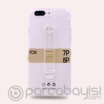 İphone 7 Plus,İphone 8 Plus Selfie Yüzüklü Şeffaf Silikon Kılıf