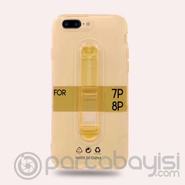 İphone 7 Plus,İphone 8 Plus Selfie Yüzüklü Şeffaf Silikon Kılıf