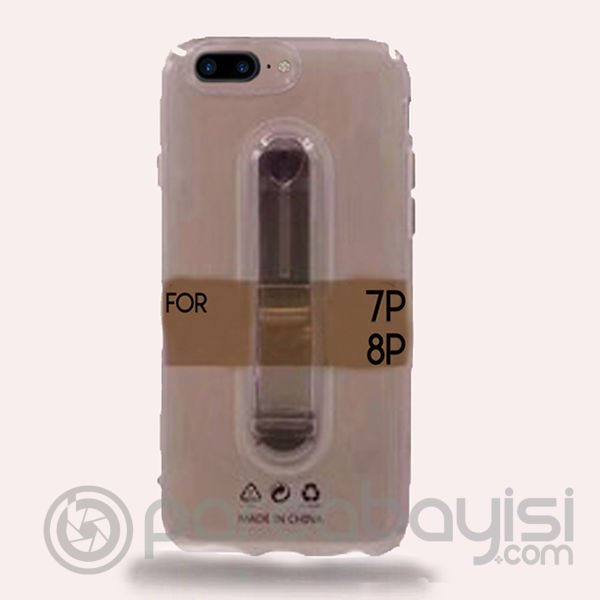 İphone 7 Plus,İphone 8 Plus Selfie Yüzüklü Şeffaf Silikon Kılıf
