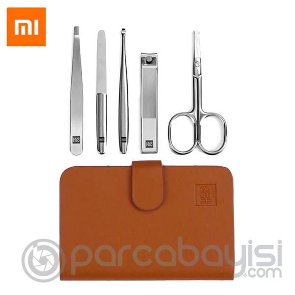 Xiaomi HUOHOU Profesyonel Paslanmaz Çelik Tırnak Makası Güzellik Makas Cımbız Set