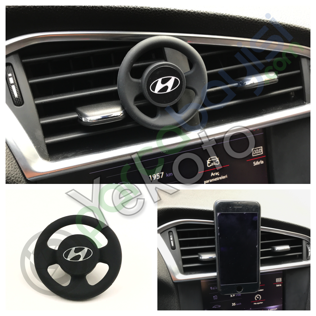 Hyundai Silikon Direksiyon Telefon Tutucu Yeni Model