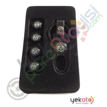 Dodge Metal Anahtarlık Ve Sibop Kapak Seti 1.Kalite
