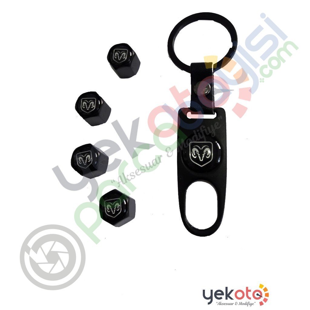 Dodge Metal Anahtarlık Ve Sibop Kapak Seti 1.Kalite