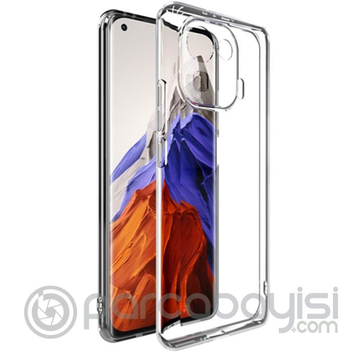 Ally Xiaomi Mi 11 Pro Kılıf Kamera Korumalı Ultra İnce Şeffaf Silikon Kılıf