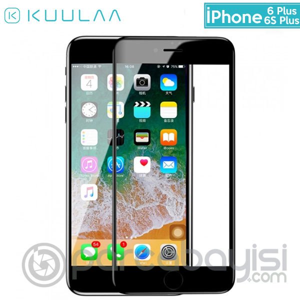 KUULAA İPhone 6Plus- 6SPlus 3D Full Tempered Kırılmaz Cam Ekran Koruyucu