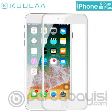KUULAA İPhone 6Plus- 6SPlus 3D Full Tempered Kırılmaz Cam Ekran Koruyucu