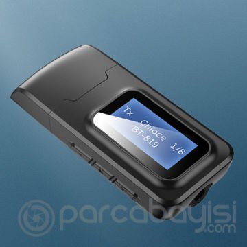 ALLY 2in1 Bluetooth 5.0 Mini USB Adaptör+Fm Transmitter Lcd Ekranlı