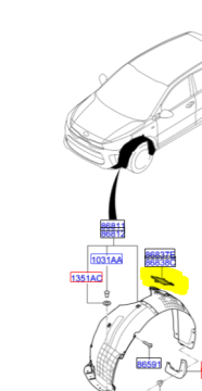 Kia Stonic Hız Sensör Kapak Sol Orjinal | 86837H8400