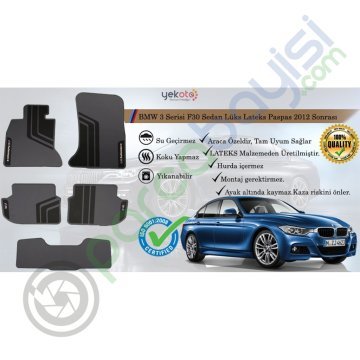 Bmw 3 Serisi F30 Sedan Lüks Lateks Paspas 2012 Sonrası Gri