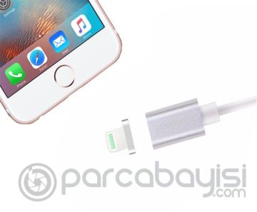 İPhone 12-11,11 Pro- 7-8 X Plus Manyetik Şarj Kablosu