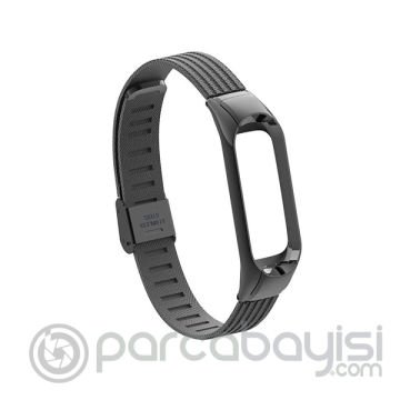 Lüx Xiaomi Mi Band 3 Akıllı Saat Çelik Toka Kayış Kordon