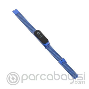 Lüx Xiaomi Mi Band 3 Akıllı Saat Çelik Toka Kayış Kordon