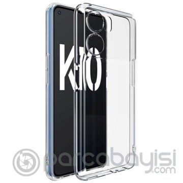 Ally OPPO K10 5G Kılıf Kamera Korumalı Ultra İnce Şeffaf Silikon Kılıf