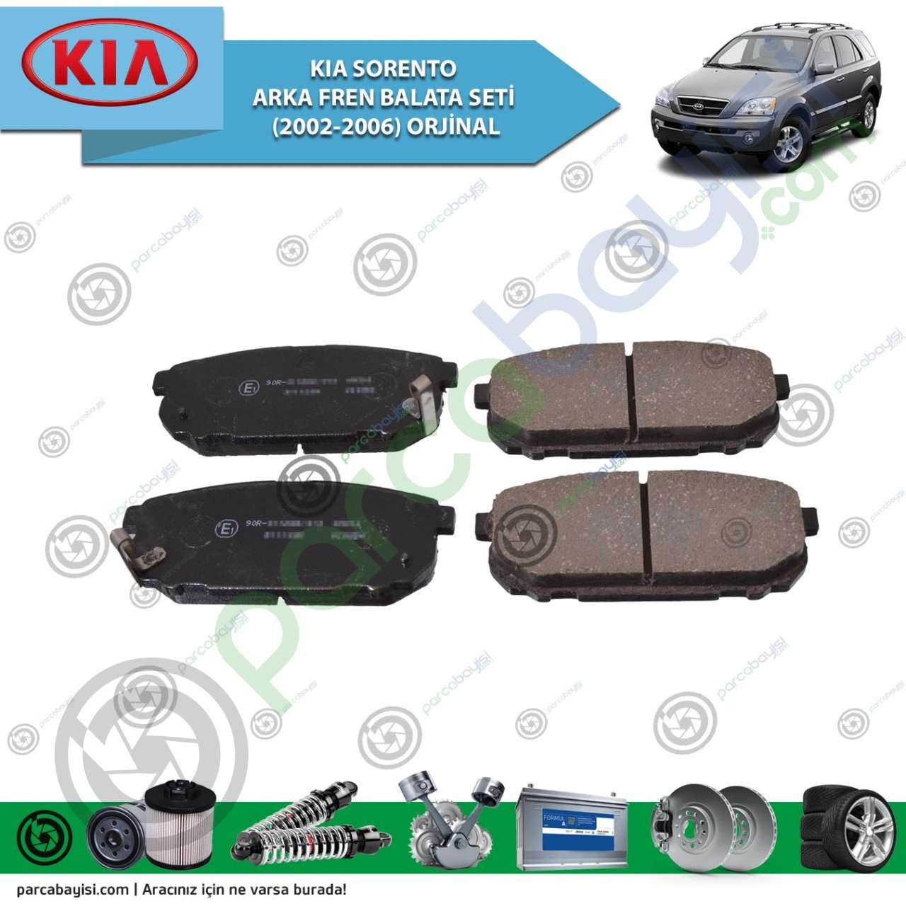 Kia Sorento Arka Fren Balata Set Orjinal | S583023ED01