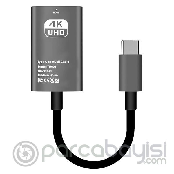Ally Usb Type-C den 4K UHD HDMI HDTV Dönüştürücü Adaptör (4K 30Hz) Kablo