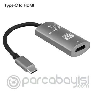 Ally Usb Type-C den 4K UHD HDMI HDTV Dönüştürücü Adaptör (4K 30Hz) Kablo