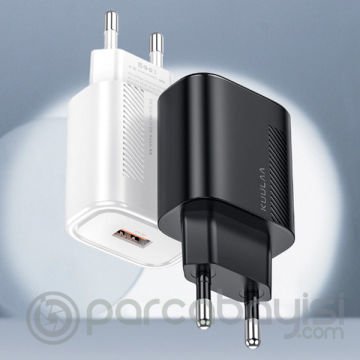 KUULAA USB  QC3.0 18W  Hızlı Şarj Cihazı Şarj Aleti
