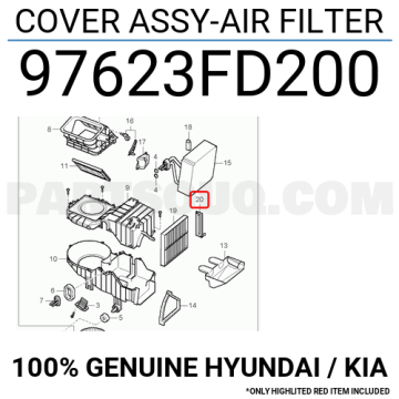 Kia Rio Polen Filtre Kapağı Orjinal | 97623FD200