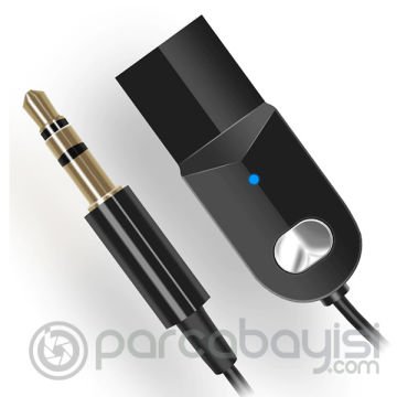 ALLY C002 Usb Bluetooth 5.0 Araç Vs Kiti 3.5mm Jack Aux Kablo