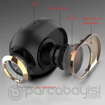 Ally X6 Çift kanal desteği Outdoor Waterproof Bass Bluetooth 5.0 Hoparlör