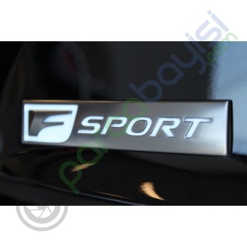 F Sport Siyah Metal 3D Amblem Logo Orjinal Style