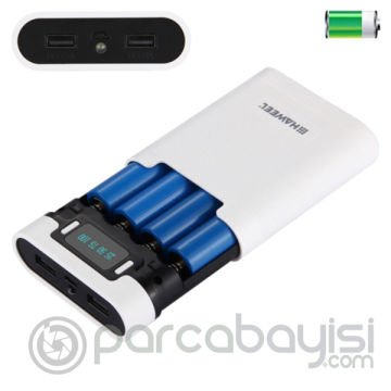 Haweel Diy 4X18650 Dijital Göstergeli Pil powerbank kutusu