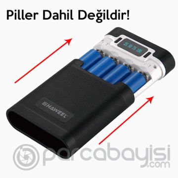 Haweel Diy 4X18650 Dijital Göstergeli Pil powerbank kutusu