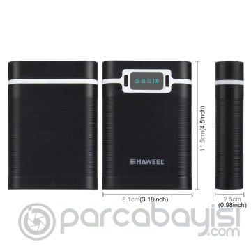 Haweel Diy 4X18650 Dijital Göstergeli Pil powerbank kutusu