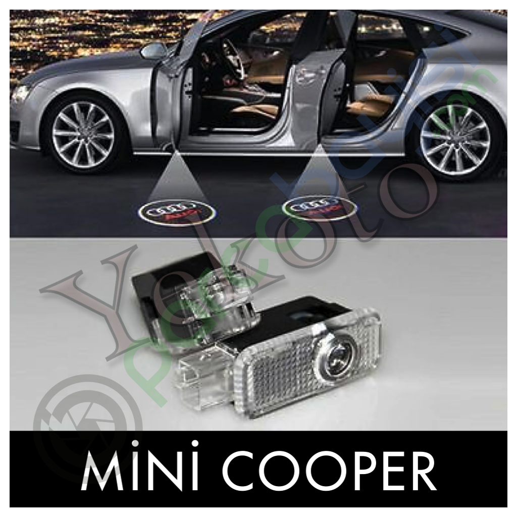 Mini Cooper Araca Özel Kapı Logo Aydınlatma