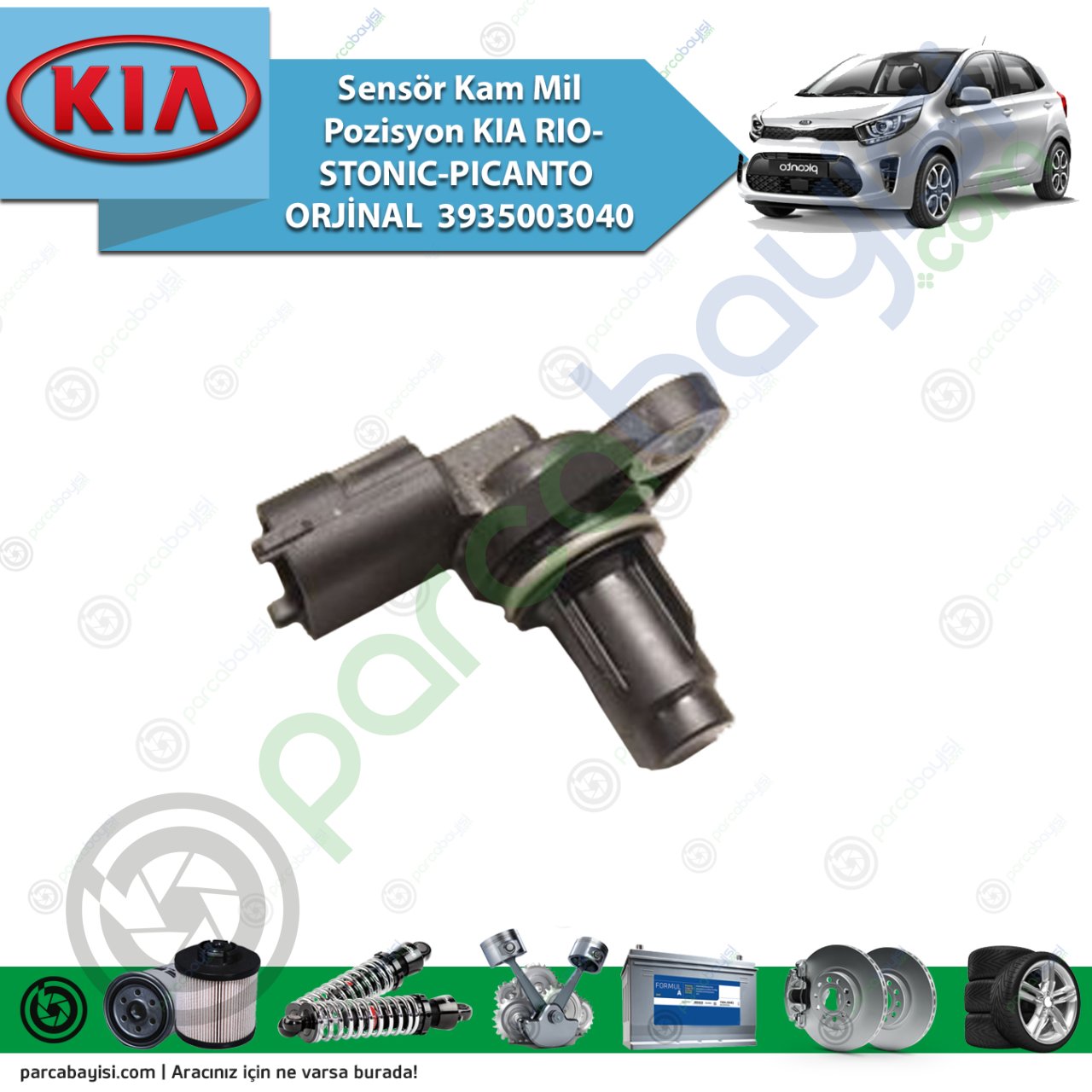 Sensör Kam Mil Pozisyon Kia Rio-Stonıc-Pıcanto Orijinal | 3935003040