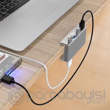 ORICO Alüminyum Masaüstü klip 4 Port USB 3.0 Çoklayıcı Hub