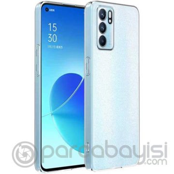 Ally OPPO Reno6 Z Kılıf Kamera Korumalı Ultra İnce Şeffaf Silikon Kılıf