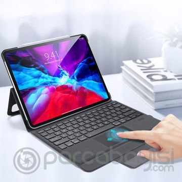 Dux Ducis iPad Pro 12.9 2021-2020-2018 Kablosuz Bluetooth Klavye Touchpad Kılıf