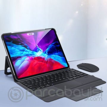 Dux Ducis iPad Pro 12.9 2021-2020-2018 Kablosuz Bluetooth Klavye Touchpad Kılıf