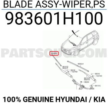 Kia Ceed Silecek Süpürgesi Yolcu-SAĞ Orjinal | 983601H100