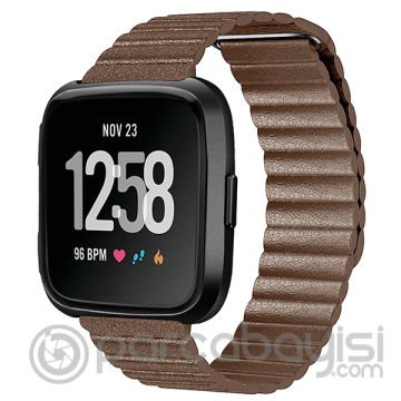Fitbit Versa Akıllı Saat Kayış Deri Loop Kayış Kordon