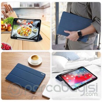 DUX DUCİS iPad Air 4 10.9 Kılıf Kalem Yerli Soft Tpu Mıknatıslı Kılıf (Domo)