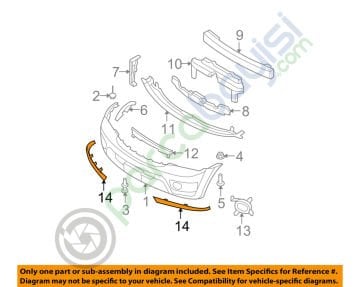 Kia Sorento Ön Tampon Alt Bakaliti Sağ F/L Orjinal | 865823E500