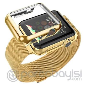 Ally Apple Watch İçin 42mm 2,3 Lazer Kaplama Ultra Slim Şeffaf Silikon Kılıf