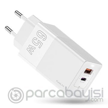 KUULAA 65W Gan Hızlı Şarj Aleti QC-PD 3.0 Hızlı Macbook Pro Şarj Aleti