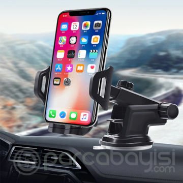 ALLY Karbon Fiber Torpido Üstü Teleskopik Araç Telefon Tutucu