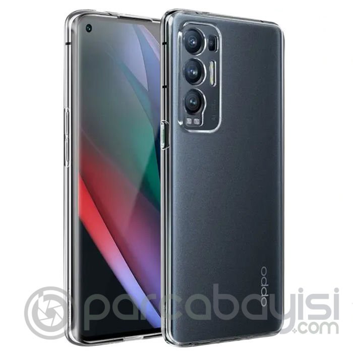 Ally OPPO Find X3 NEO Kılıf Kamera Korumalı Ultra İnce Şeffaf Silikon Kılıf