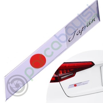 Japan Flag 3D Metal Logo Sticker