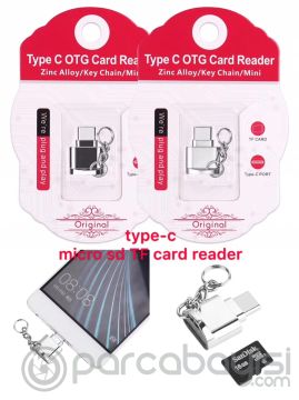 Ally Mini Anahtarlık Type-C Otg Ve Hafıza Kart Okuyucu