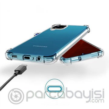 SM Galaxy A12 - M12 Anti-Drop Shockproof Darbe Emici Silikon Kılıf