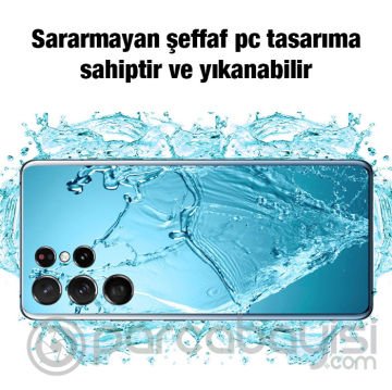 Ally Sm Galaxy S22 Ultra Kılıf Kamera Korumalı Ultra İnce Şeffaf Silikon Kılıf